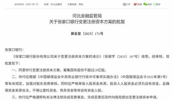 时隔半年再定增！张家口银行频频补充资本背后，盈利能(🌺)力亟待改善